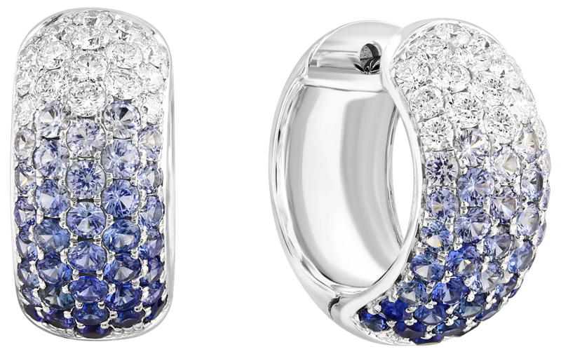 La Sirène de la Seine, Sapphire & Diamonds earrings