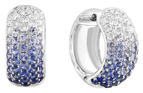 La Sirène de la Seine, Sapphire & Diamonds earrings