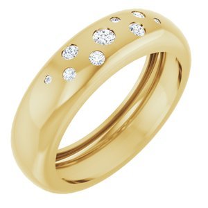 Accented Dome Ring 1/5 CTW Natural Diamond