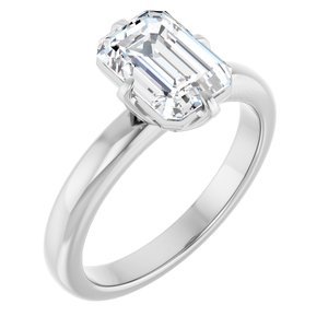 Solitaire Engagement Ring Emerald Cut