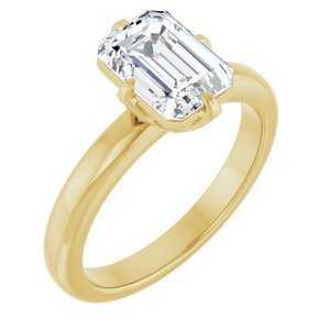 Solitaire Engagement Ring Emerald Cut