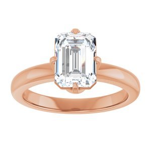 Solitaire Engagement Ring Emerald Cut