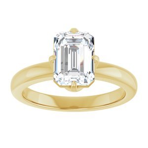 Solitaire Engagement Ring Emerald Cut