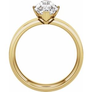 Elongated Oval Cut Engagement Ring