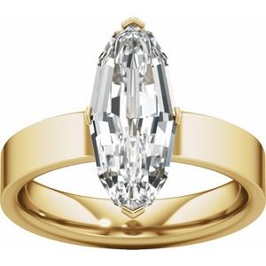 Elongated Oval Cut Engagement Ring