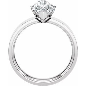 Elongated Oval Cut Engagement Ring