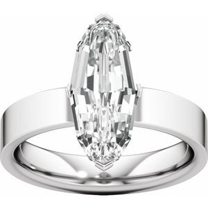 Elongated Oval Cut Engagement Ring