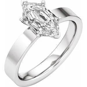 Étincelle de Loire, Diamond Hexagon Engagement Ring
