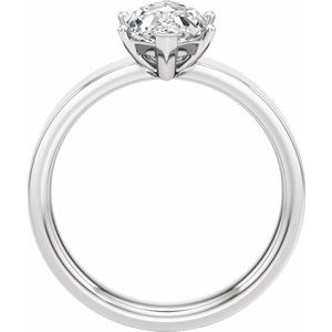 Elongated Hexagon Cut Engagement Ring