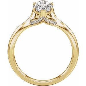 Prestige Engagement Ring - Oval Cut with Hidden Halo