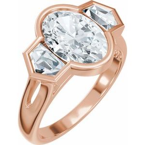 Soleil de Mont-Blanc, Oval Diamond Round Engagement Ring