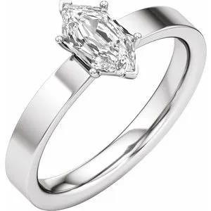 Étincelle de Loire, Diamond Hexagon Engagement Ring