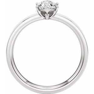 Elongated Hexagon Cut Engagement Ring