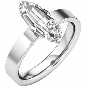 Elongated Oval Cut Engagement Ring