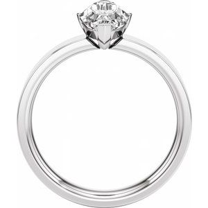 Elongated Oval Cut Engagement Ring