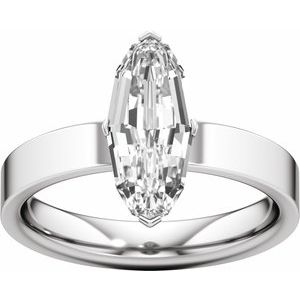 Elongated Oval Cut Engagement Ring