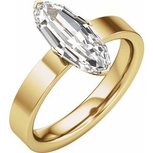 Elongated Oval Cut Engagement Ring