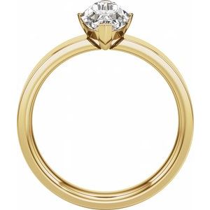 Elongated Oval Cut Engagement Ring