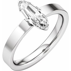 Elongated Oval Cut Engagement Ring