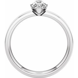 Elongated Oval Cut Engagement Ring