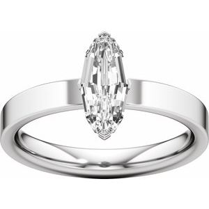 Elongated Oval Cut Engagement Ring