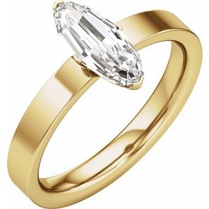 Elongated Oval Cut Engagement Ring