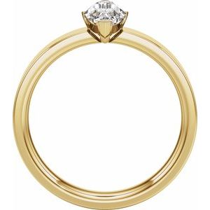 Elongated Oval Cut Engagement Ring