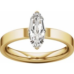 Elongated Oval Cut Engagement Ring
