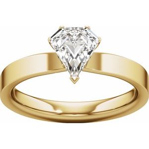 Shield Cut Engagement Ring