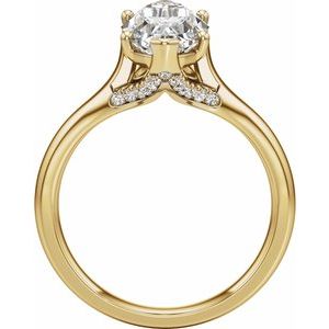 Prestige Engagement Ring - Oval Cut with Hidden Halo