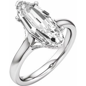 Prestige Engagement Ring - Oval Cut with Hidden Halo
