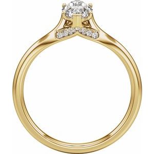 Prestige Engagement Ring - Oval Cut with Hidden Halo