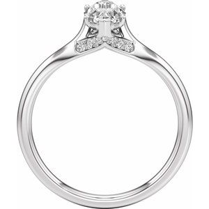 Prestige Engagement Ring - Oval Cut with Hidden Halo