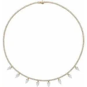 Larmes de Versailles, Diamond Pear Drop Tennis Necklace