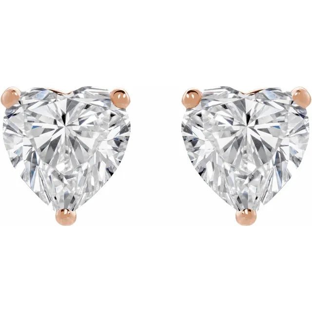Heart Diamond Cocktail Studs Earrings