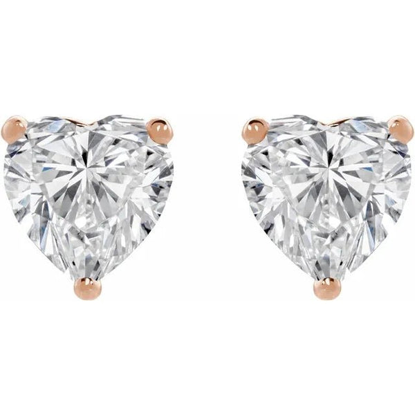 Heart Diamond Cocktail Studs Earrings