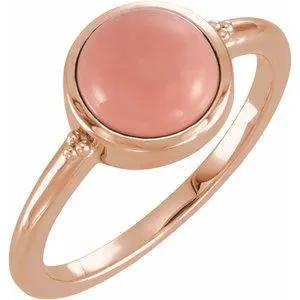 Natural Pink Opal Ring