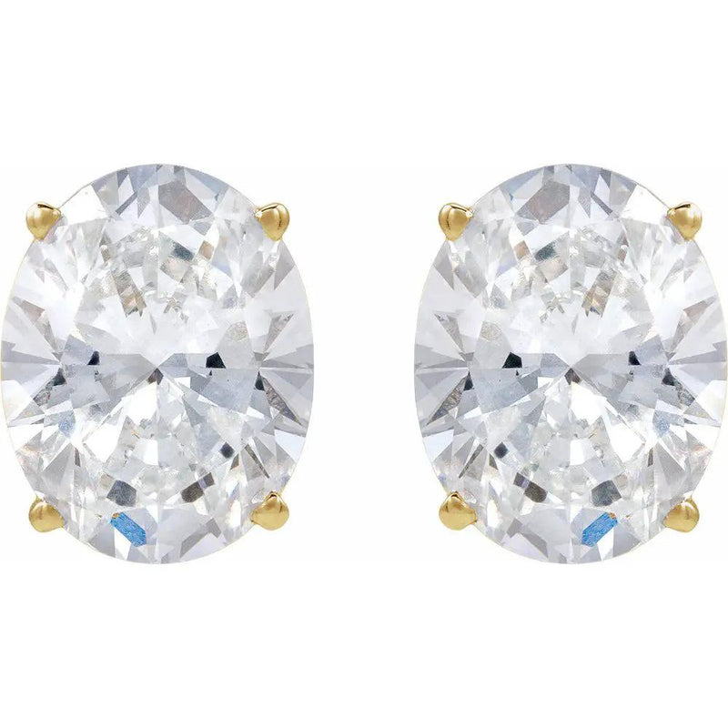 Les Etoiles de Madeleine, 5 CTW Oval Diamonds Earrings Studs