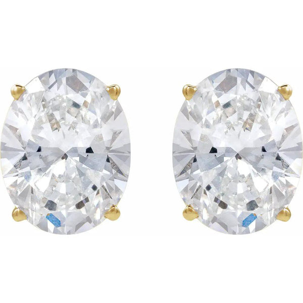 Les Etoiles de Madeleine, 5 CTW Oval Diamonds Earrings Studs