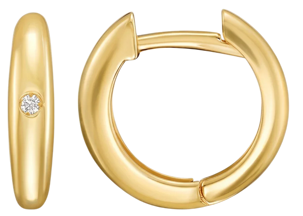 Reflet de Montmartre, Yellow Gold Diamond Hoop Earrings