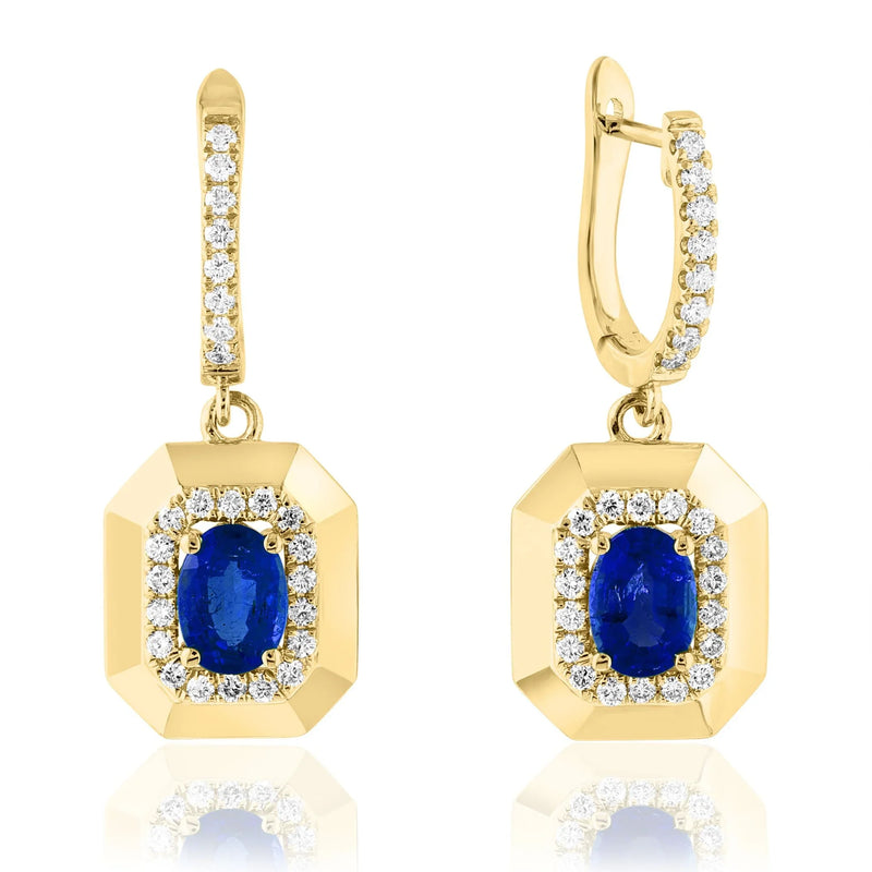 La Côte d'Azur, Sapphire & Diamonds Earrings