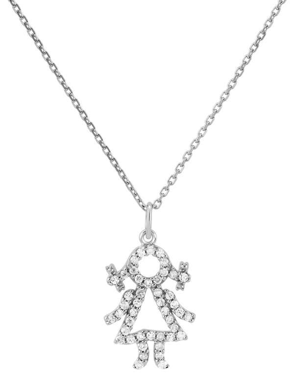 La Petite Fille, Diamond Girl Kids Necklace