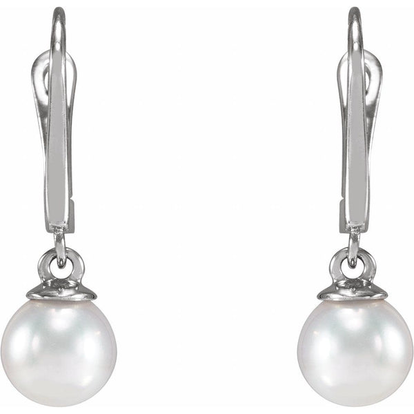 Lumière de la Côte d'Azur, Pearl Lever Back Earrings