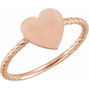 Little Heart Engravable Signet Ring