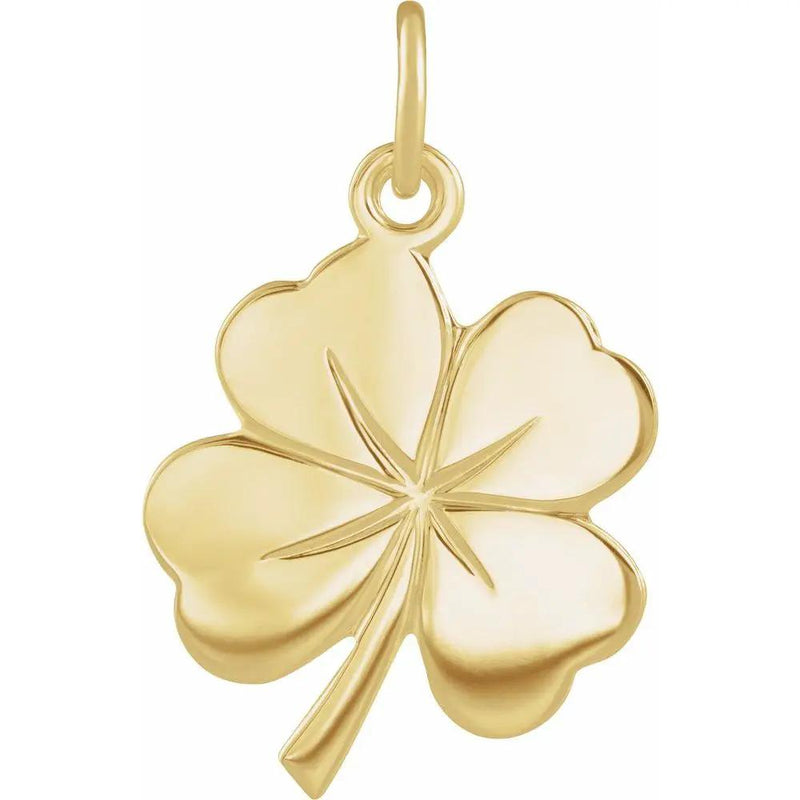 Éclat de Bonheur, Gold Four-Leaf Clover Pendant