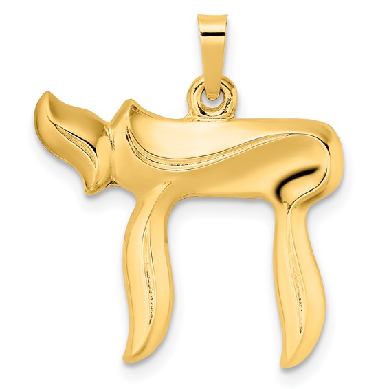 Chai Symbol Pendant, Yellow Gold