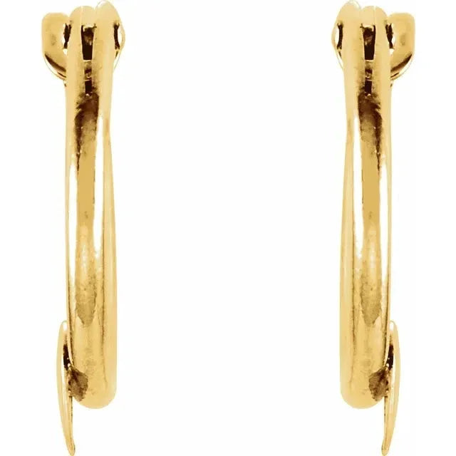 Le Cœur de Versailles, 14K Yellow Gold Heart Hoop Earrings