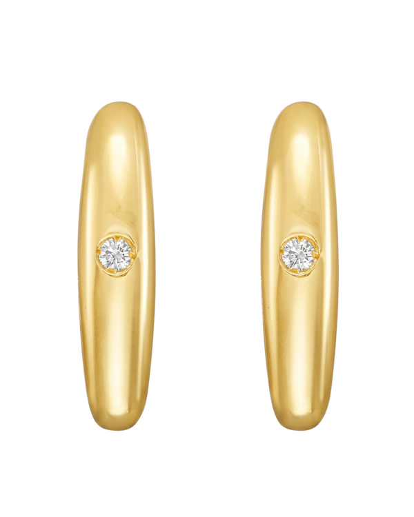 Reflet de Montmartre, Yellow Gold Diamond Hoop Earrings