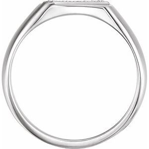Grand Square Diamond Signet view 2