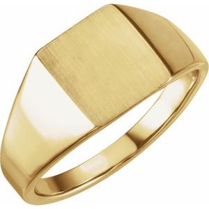 Rectangle Silhouette Signet Ring